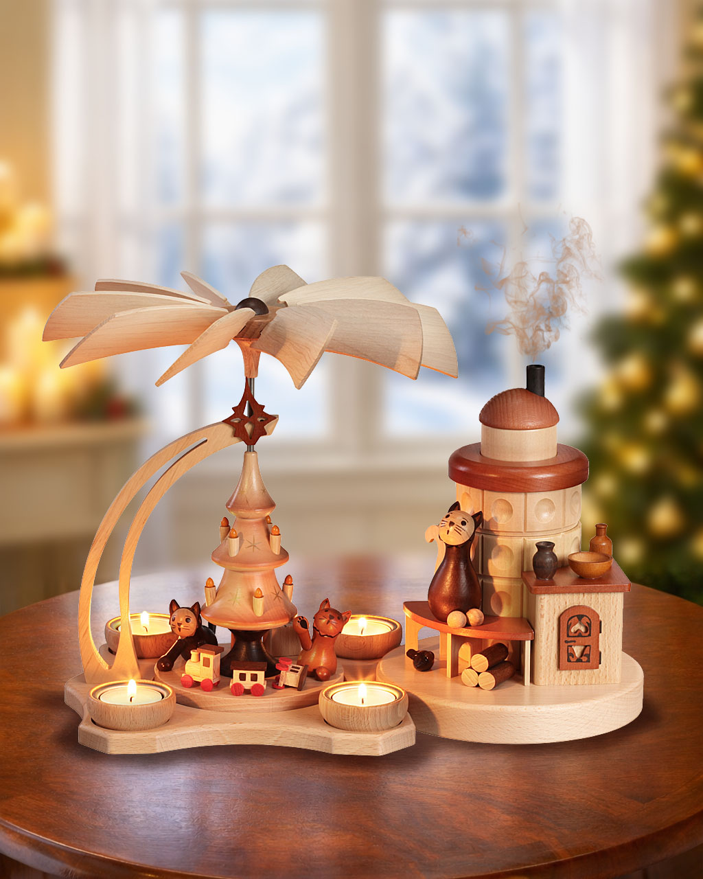 Pyramide Katzen Seiffen Erzgebirge